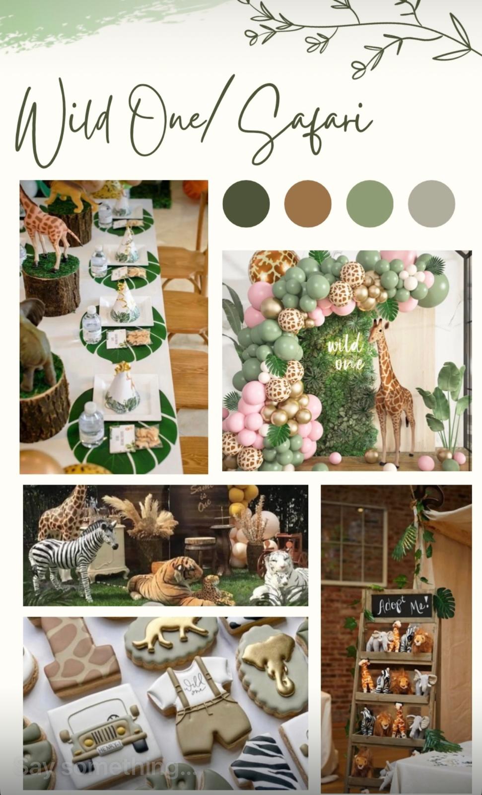 Wild One / Safari soft play theme moodboard